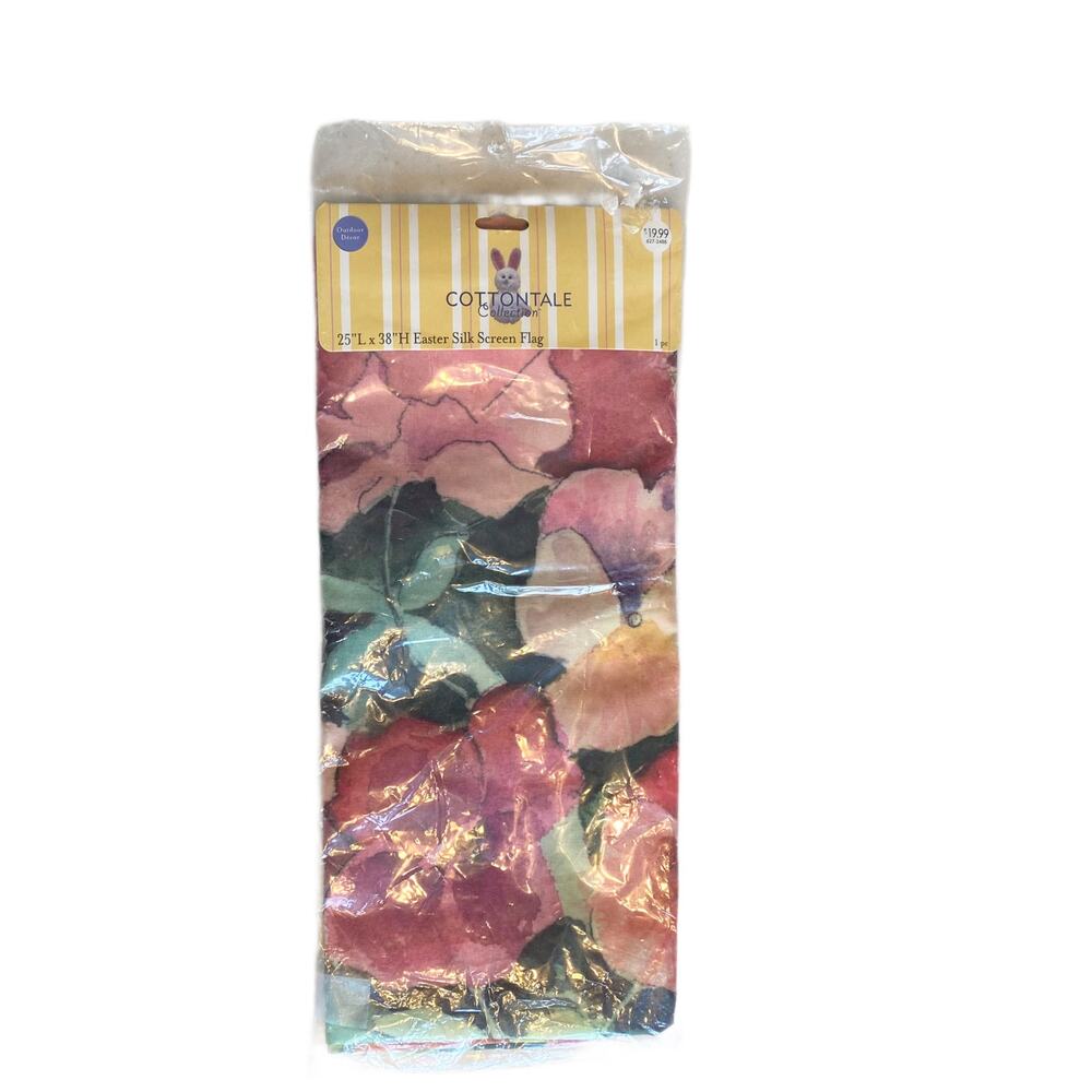 Spring Floral Silk Screen Flag